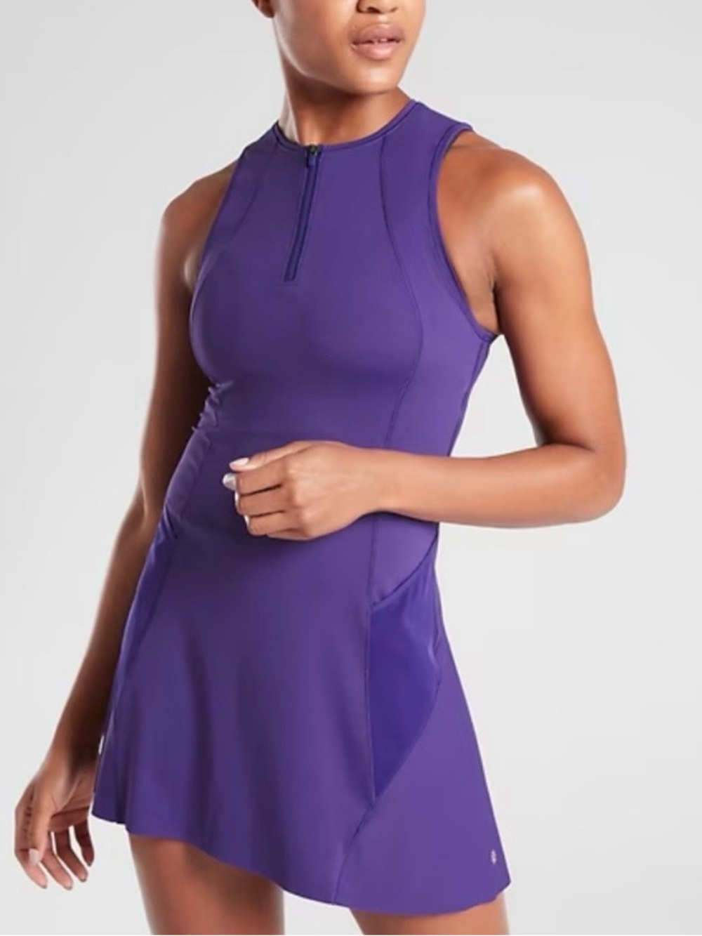 Athleta Sleeveless Purple Match Point Tennis Dress Size Medium Tall
